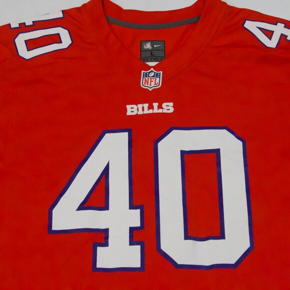 Men's On Field Nike Buffalo Bills Von Miller Color Rush Red Jersey Size Large - Picture 3 of 6